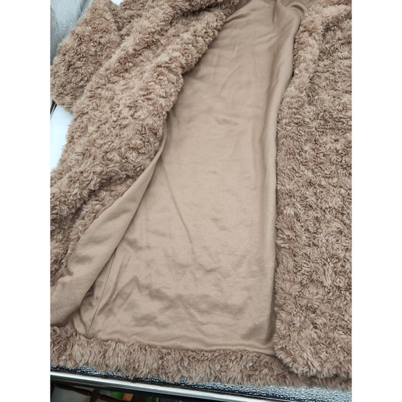 🖤 Philosophy | Women's Tan Faux Fur Teddy Bear Coat | Size Small - Picture 2 of 8